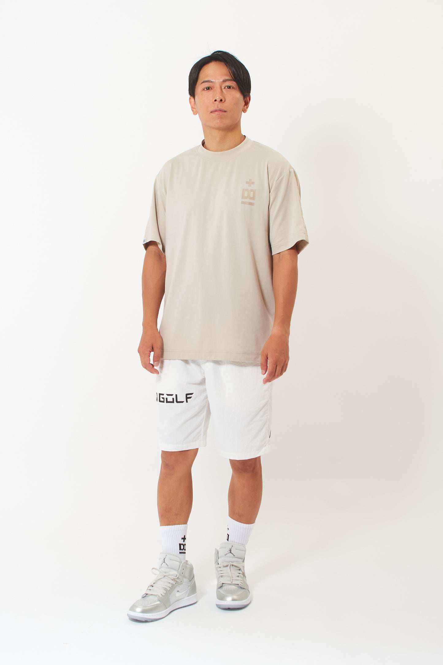 Mock Neck Dry T-shirt (Mud Khaki)