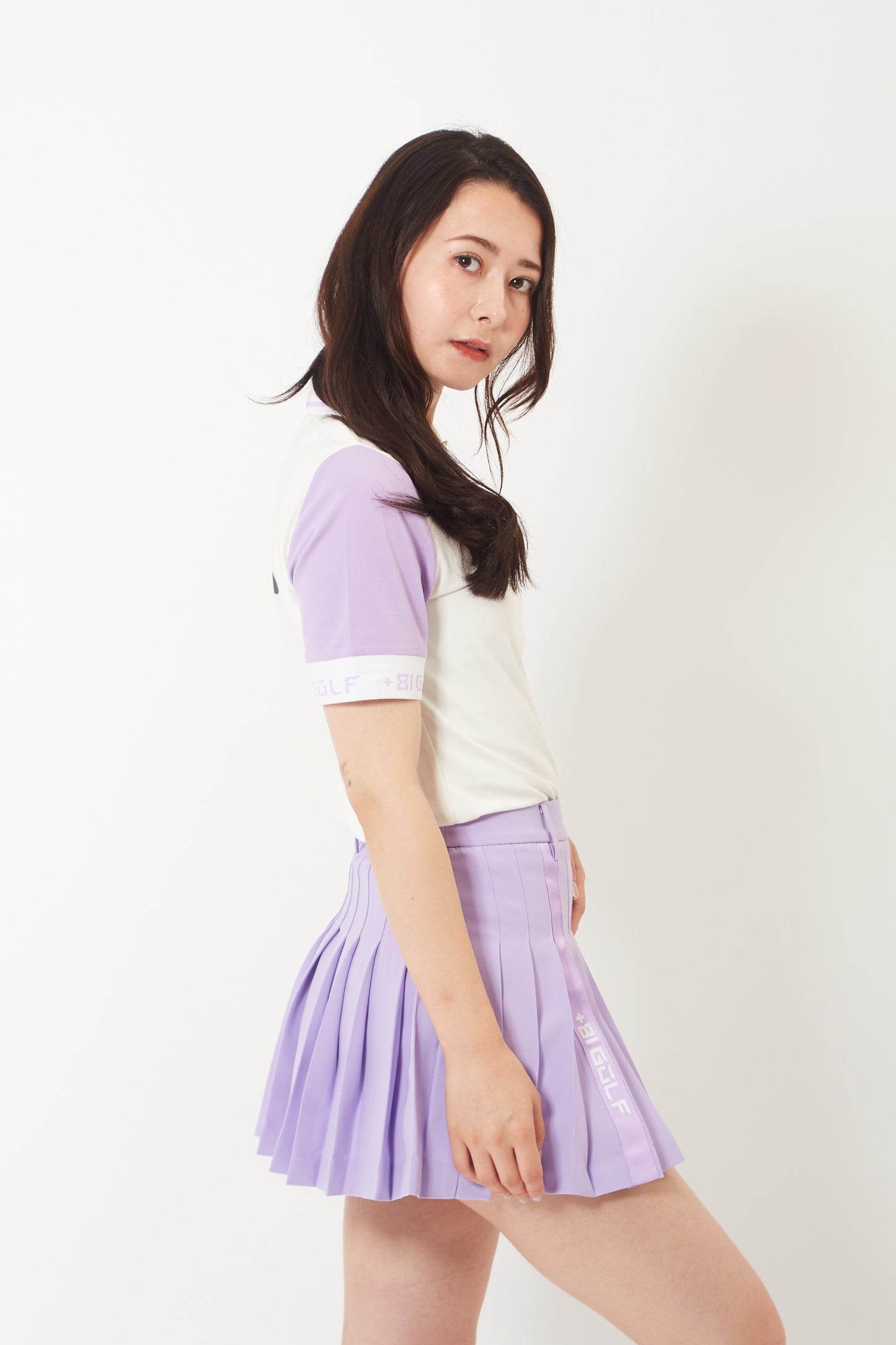Polo-T (Snow White+Lavender Purple)