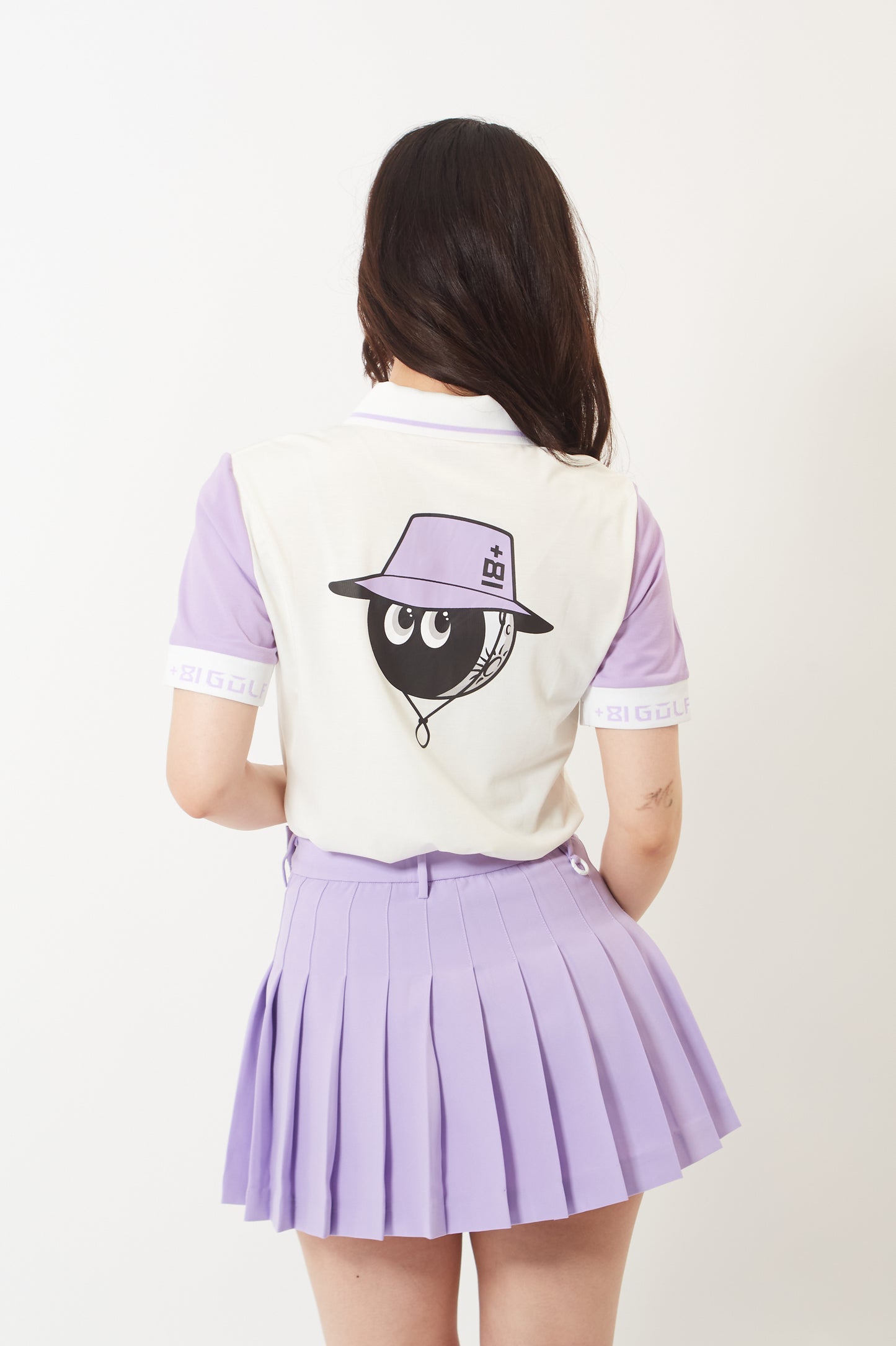 Polo-T (Snow White+Lavender Purple)