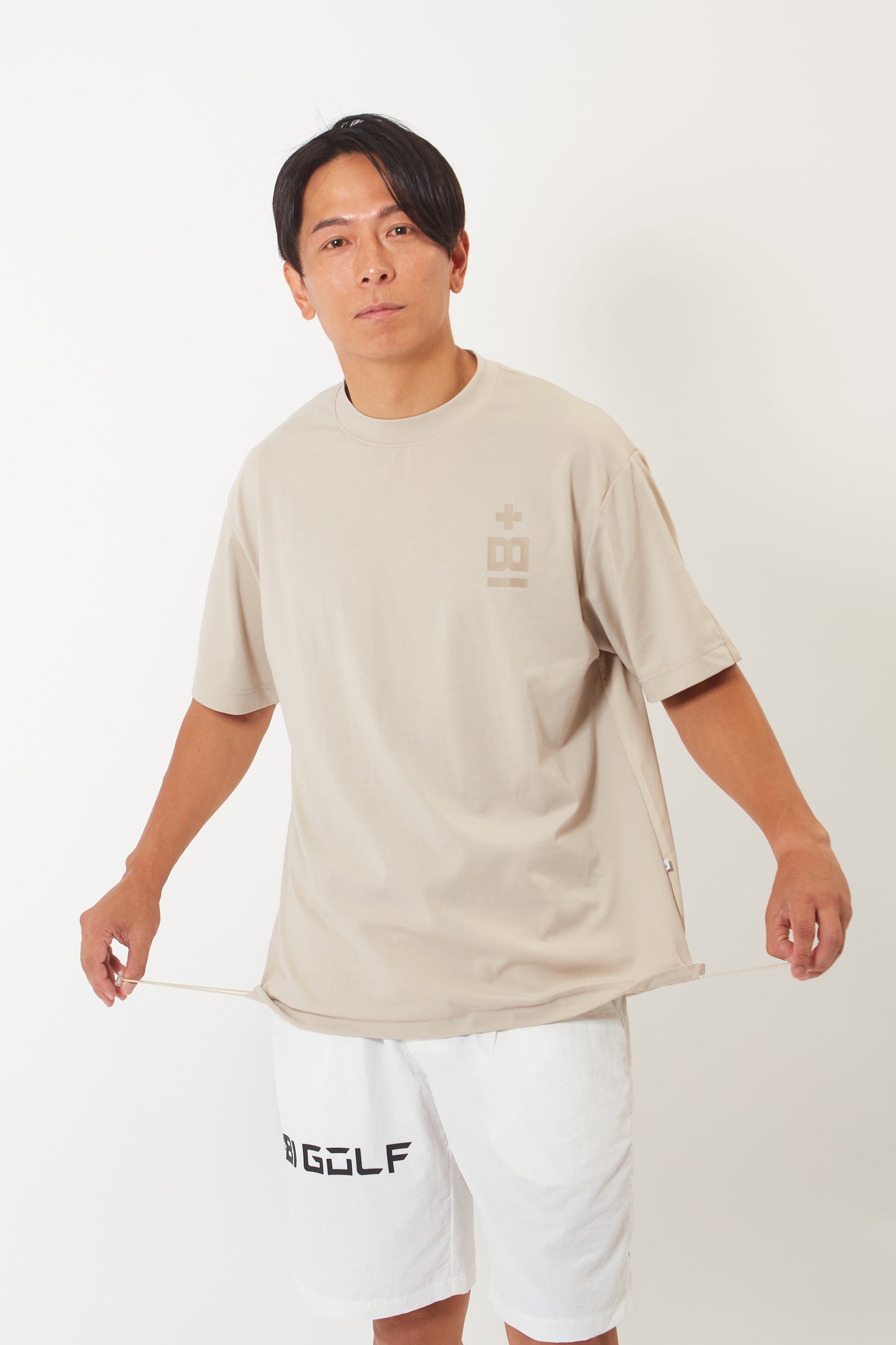 Mock Neck Dry T-shirt (Mud Khaki)