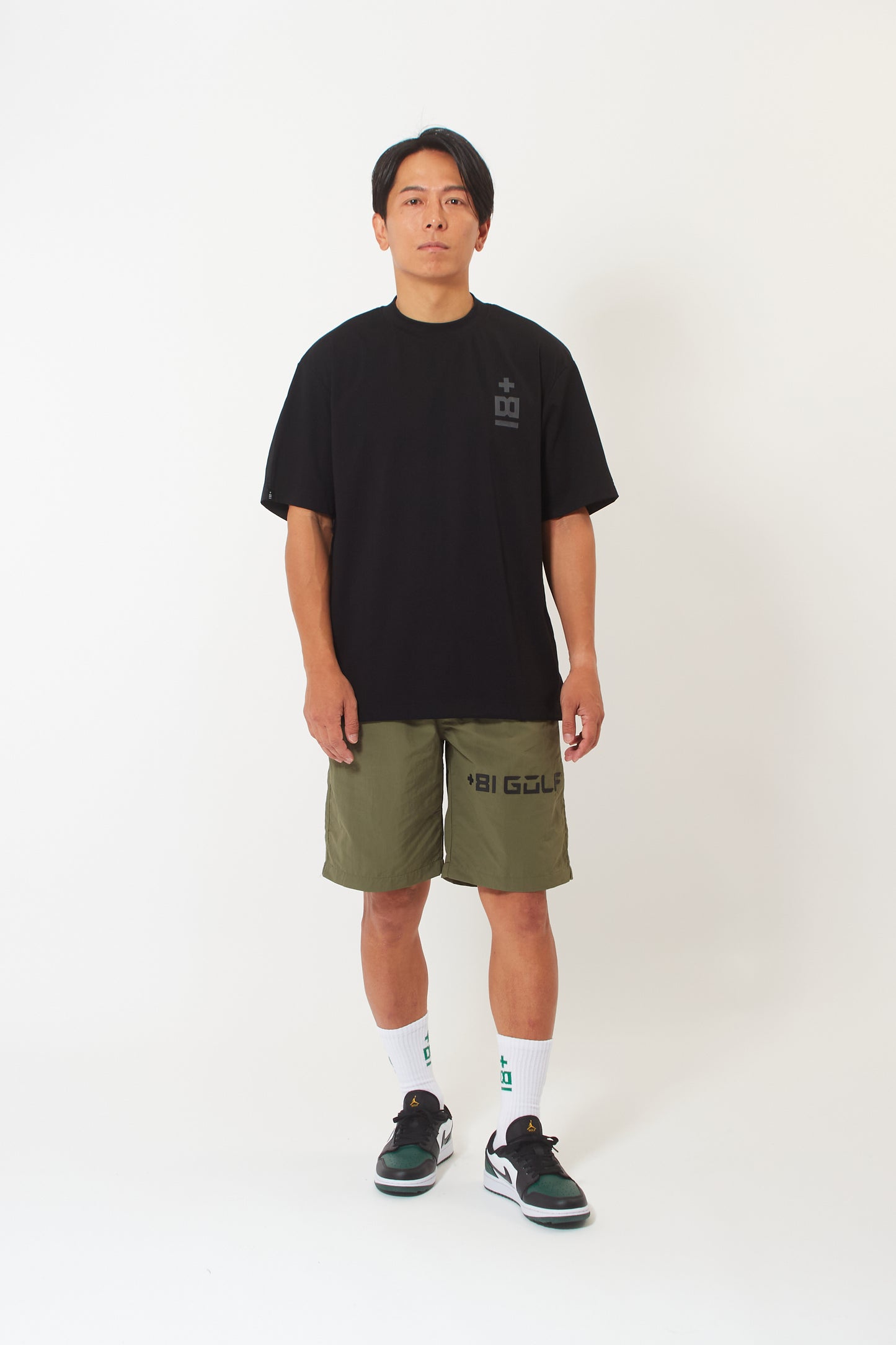 Mock Neck Dry T-shirt (Space Black)