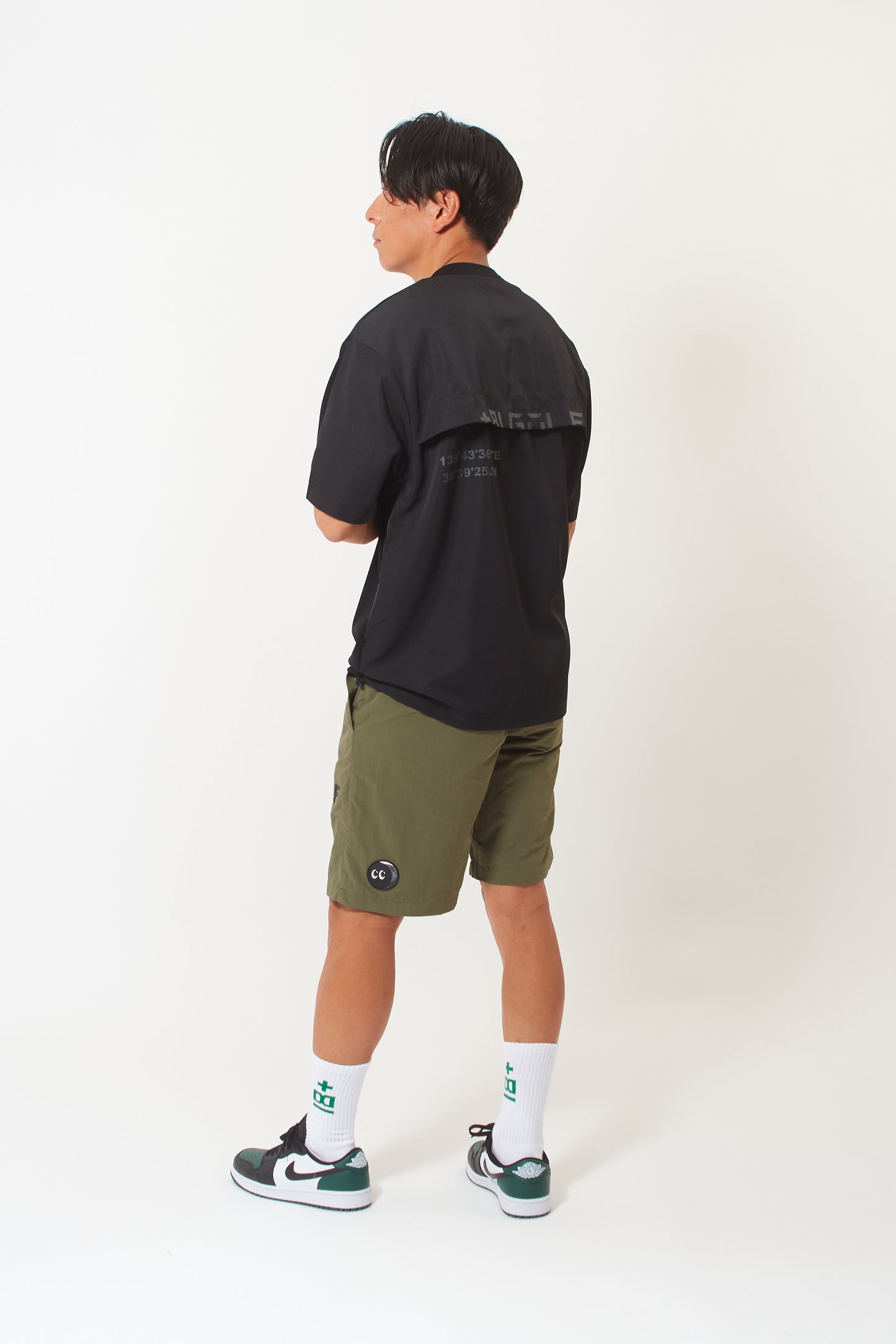 Mock Neck Dry T-shirt (Space Black)
