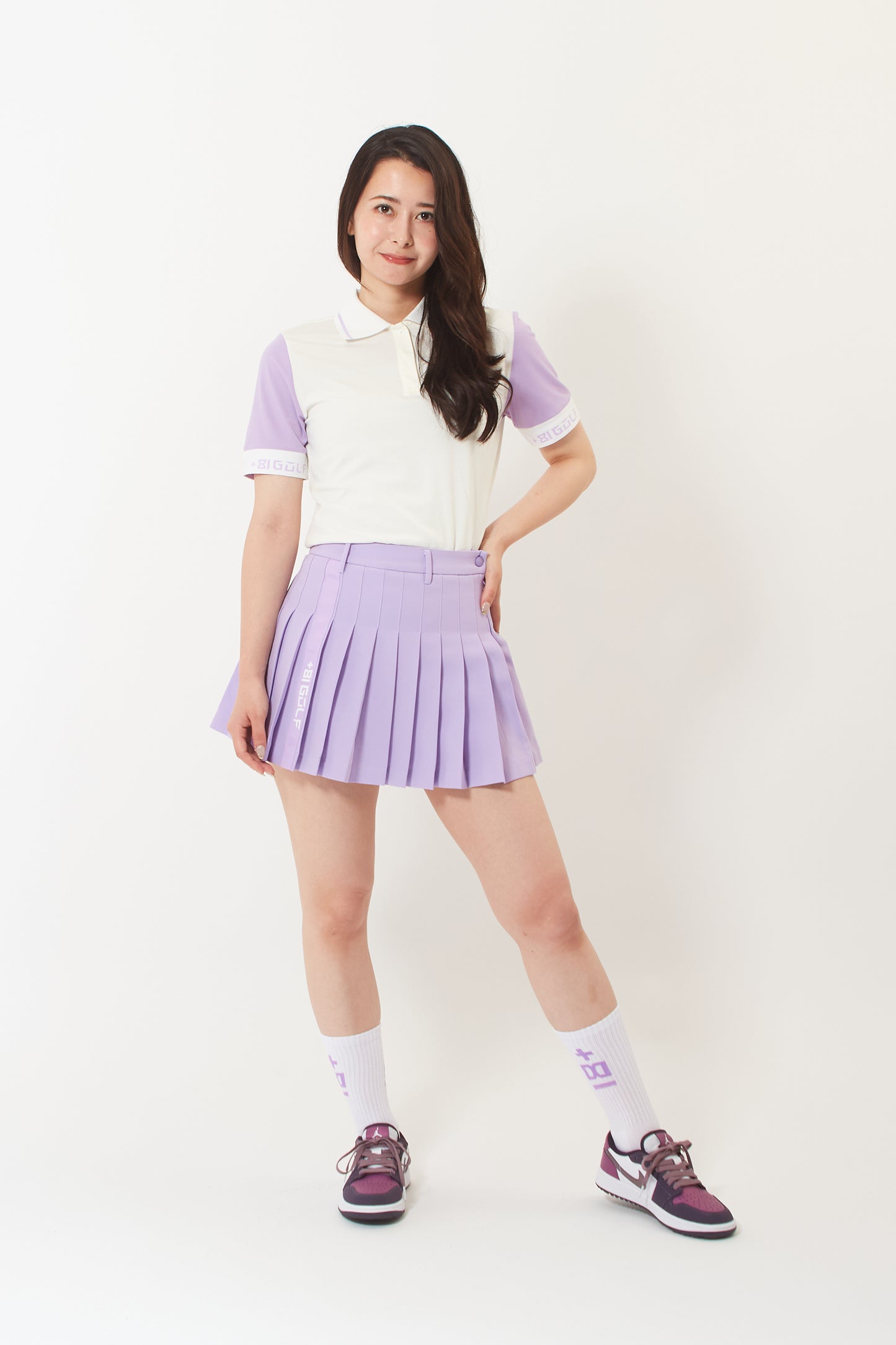 Polo-T (Snow White+Lavender Purple)