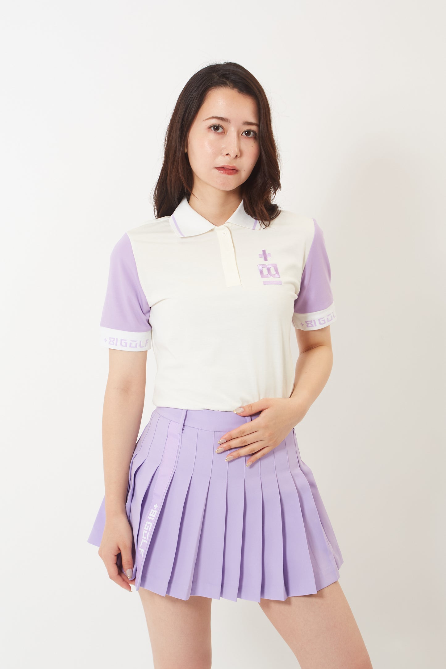 Polo-T (Snow White+Lavender Purple)