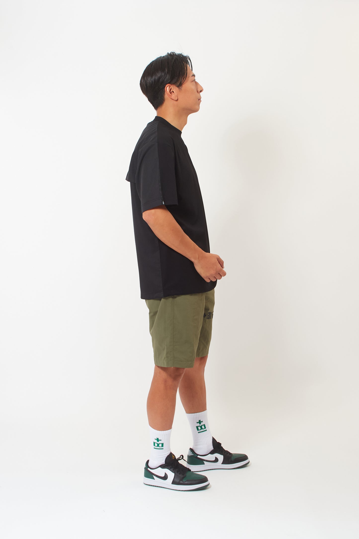 Mock Neck Dry T-shirt (Space Black)