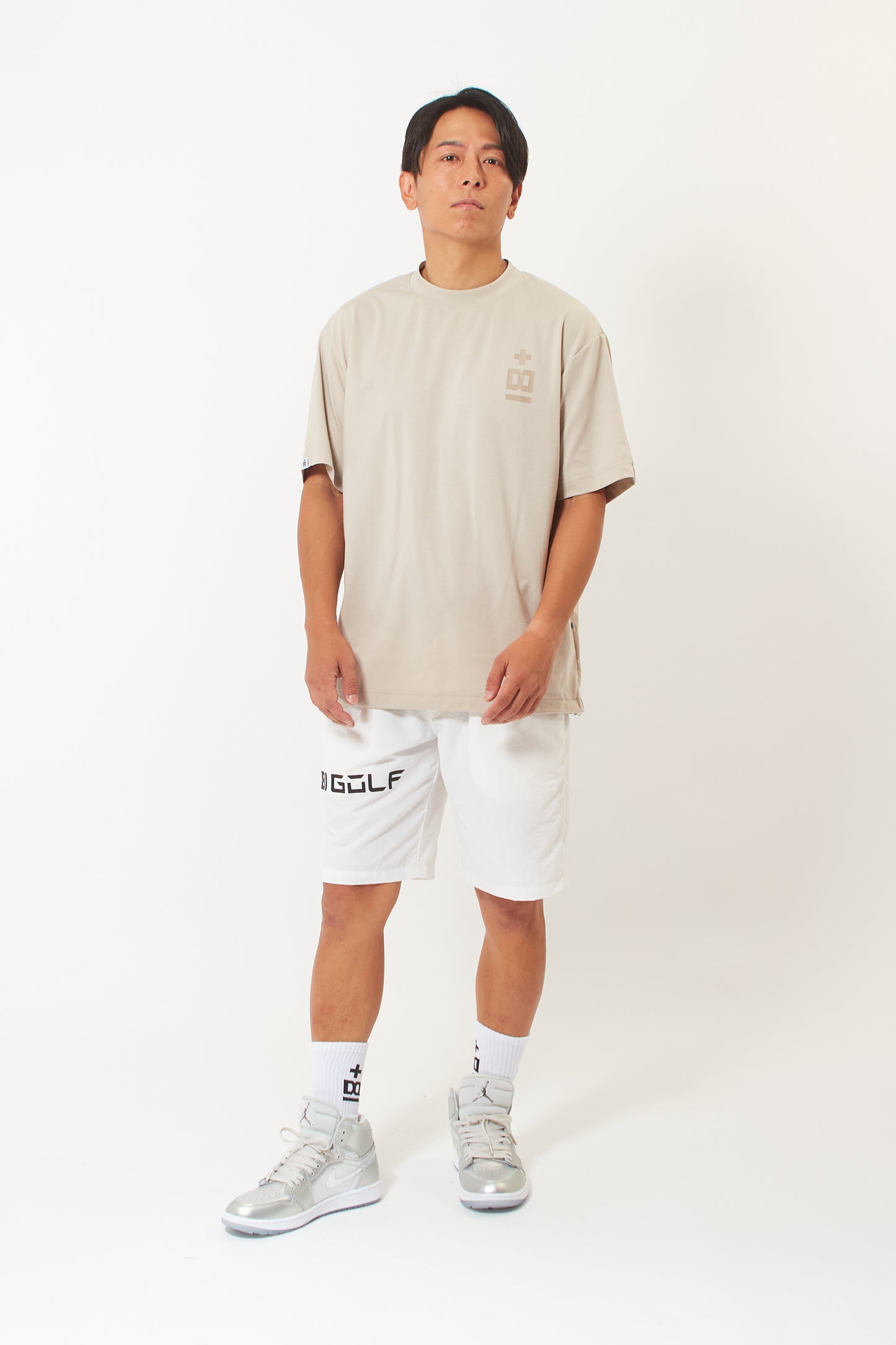 Mock Neck Dry T-shirt (Mud Khaki)