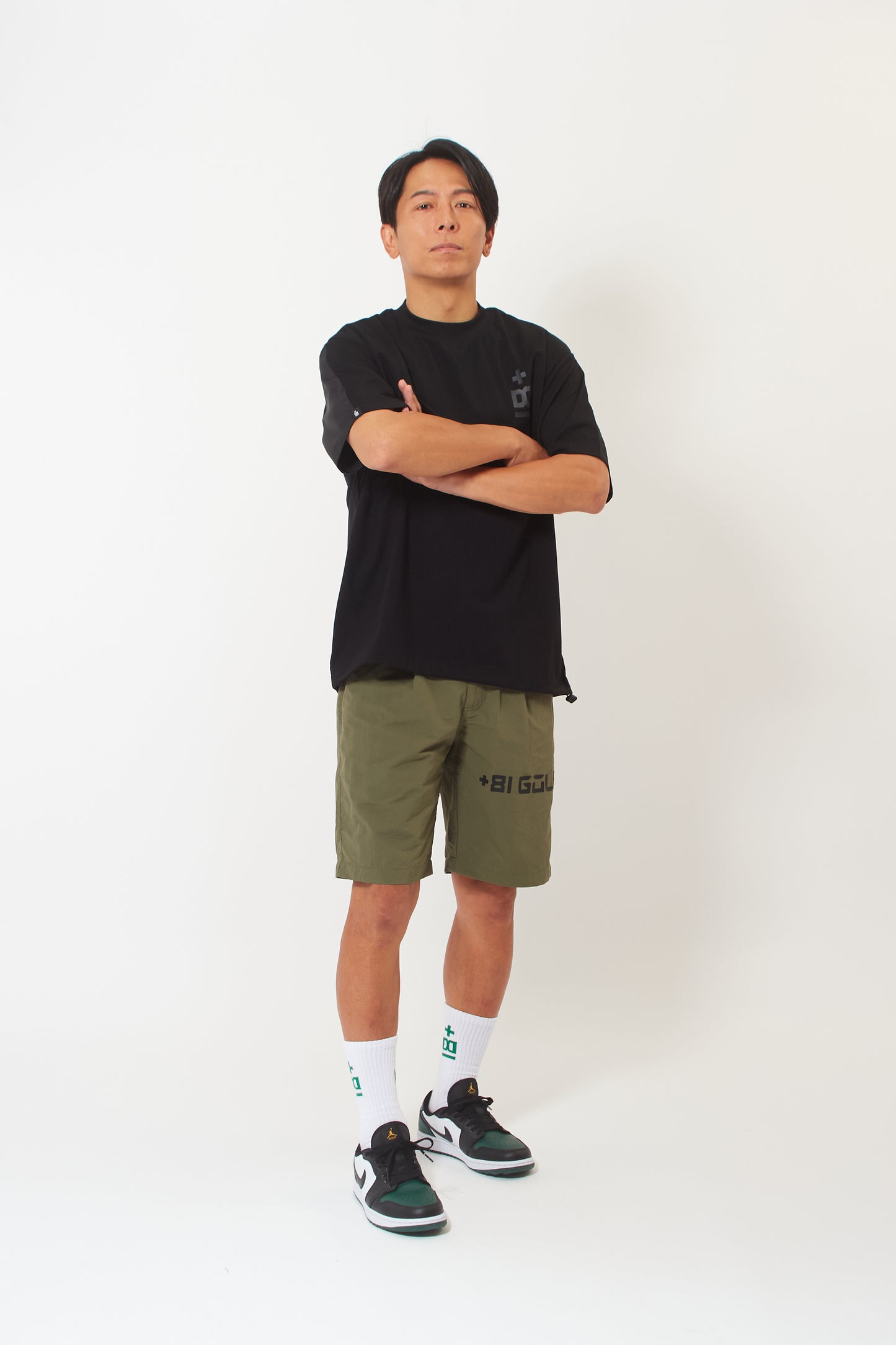 Mock Neck Dry T-shirt (Space Black)