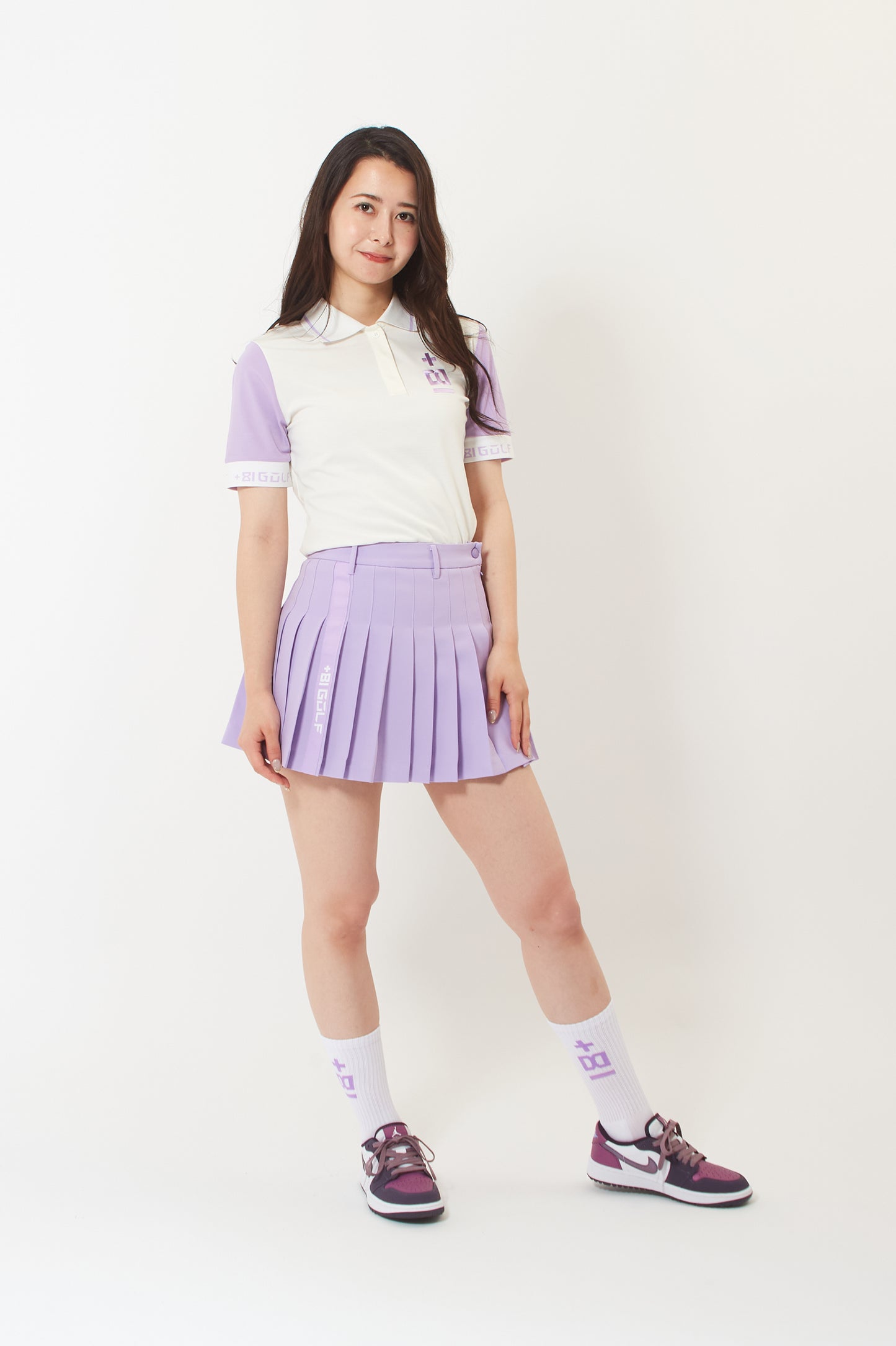 Polo-T (Snow White+Lavender Purple)