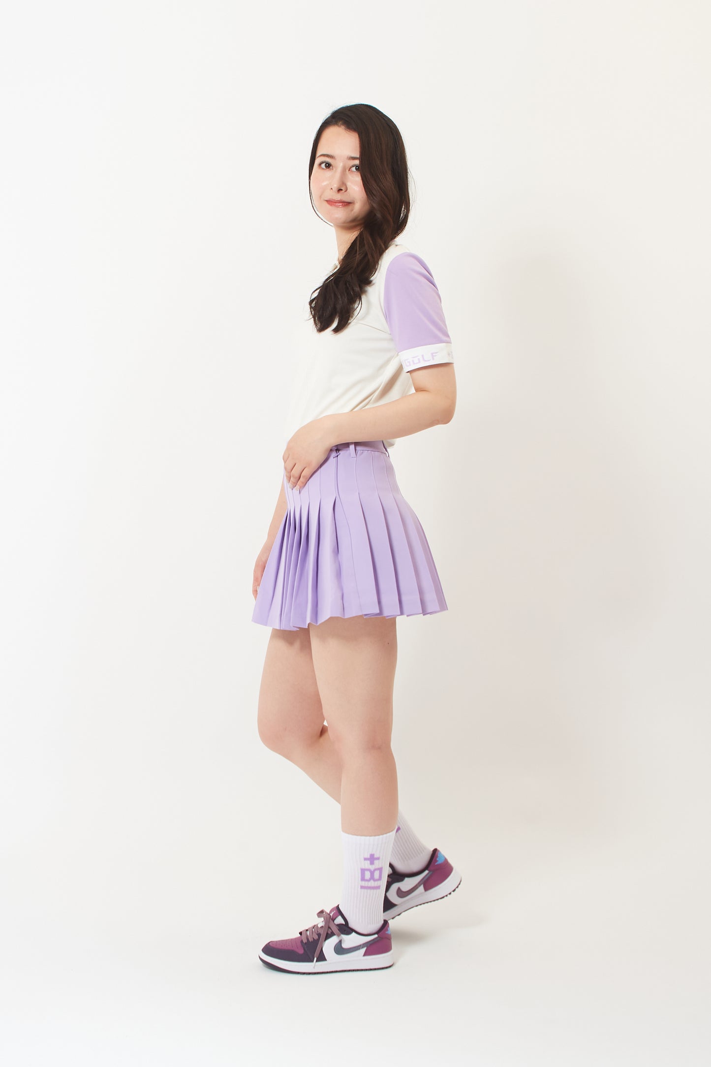 Polo-T (Snow White+Lavender Purple)