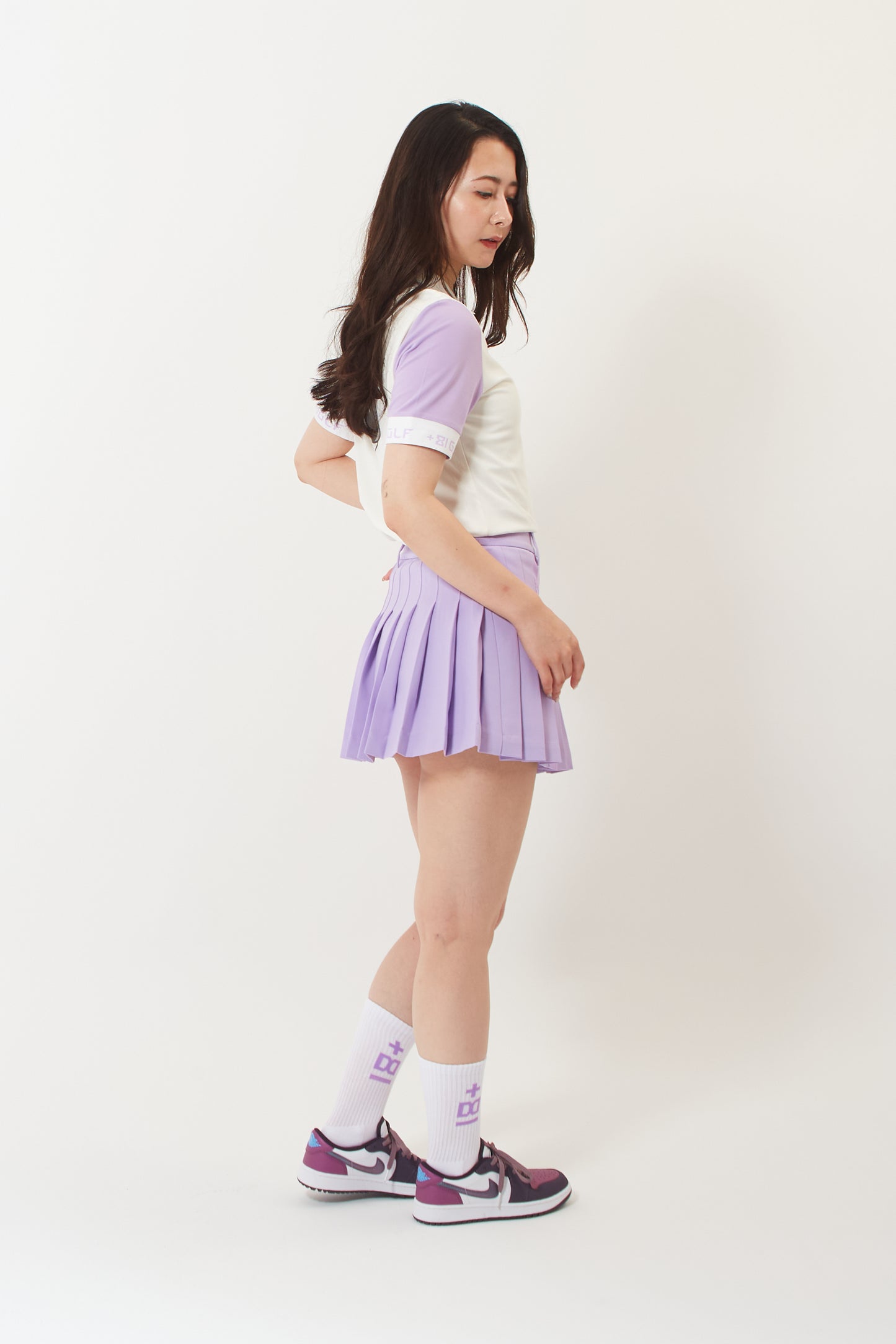 Polo-T (Snow White+Lavender Purple)