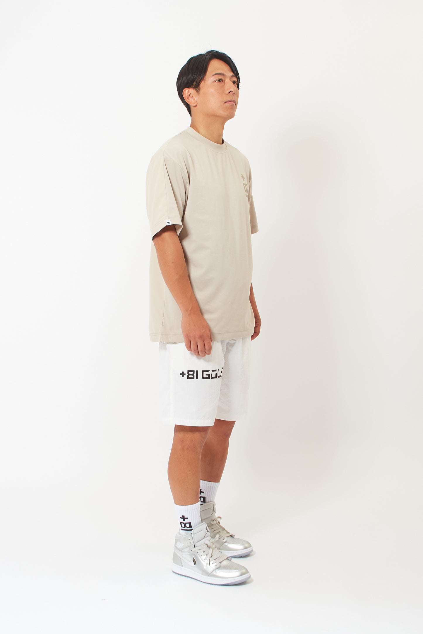 Mock Neck Dry T-shirt (Mud Khaki)