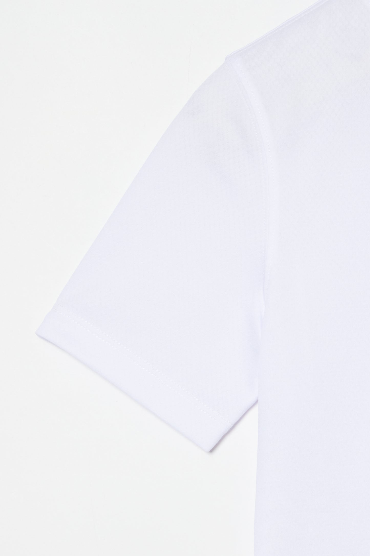 Mock Neck Cool Dry T-Shirt (Pure White)