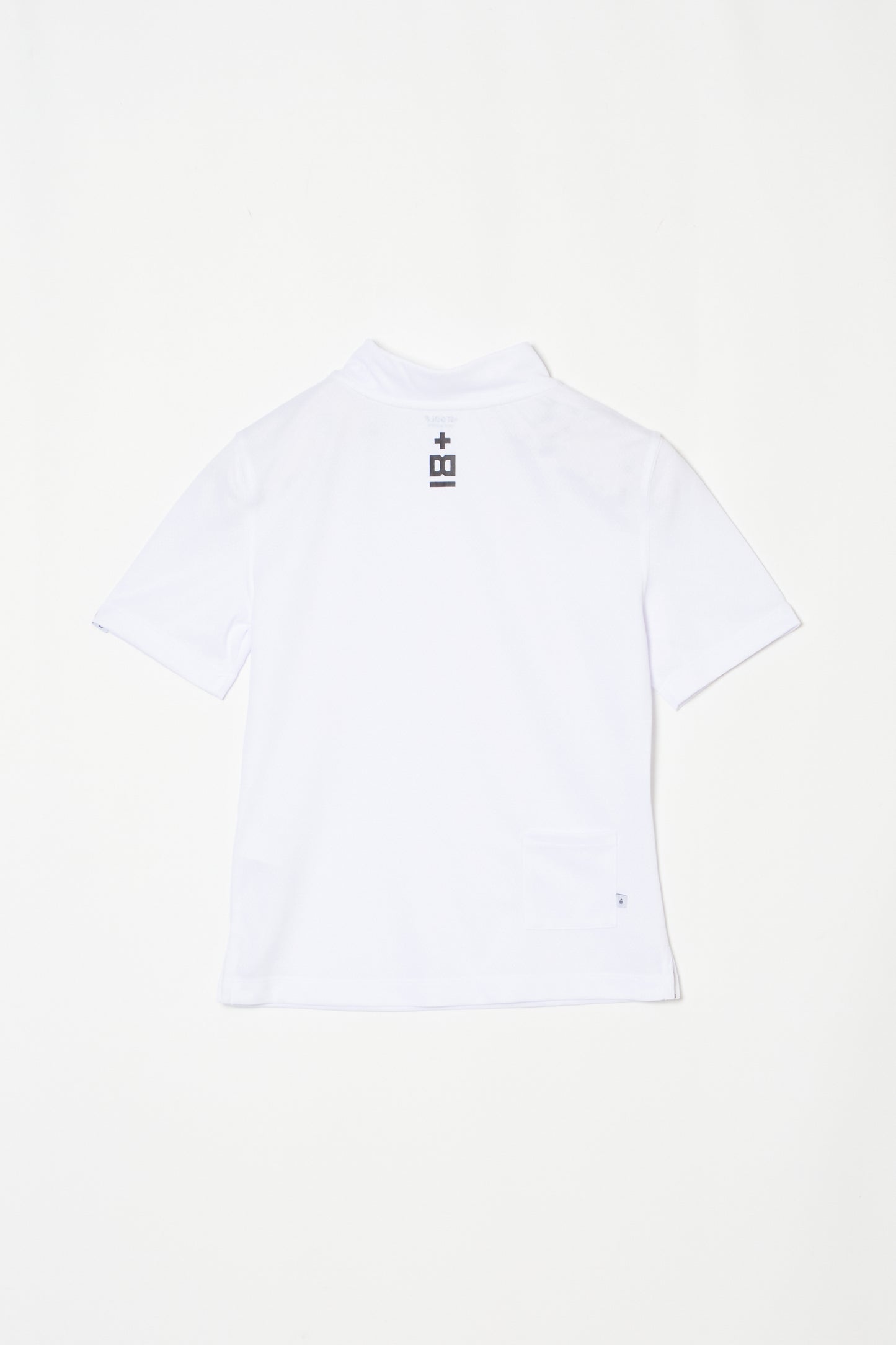 Mock Neck Cool Dry T-Shirt (Pure White)