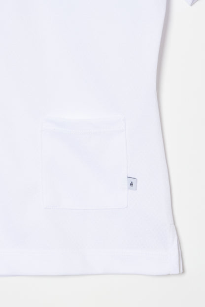 Mock Neck Cool Dry T-Shirt (Pure White)