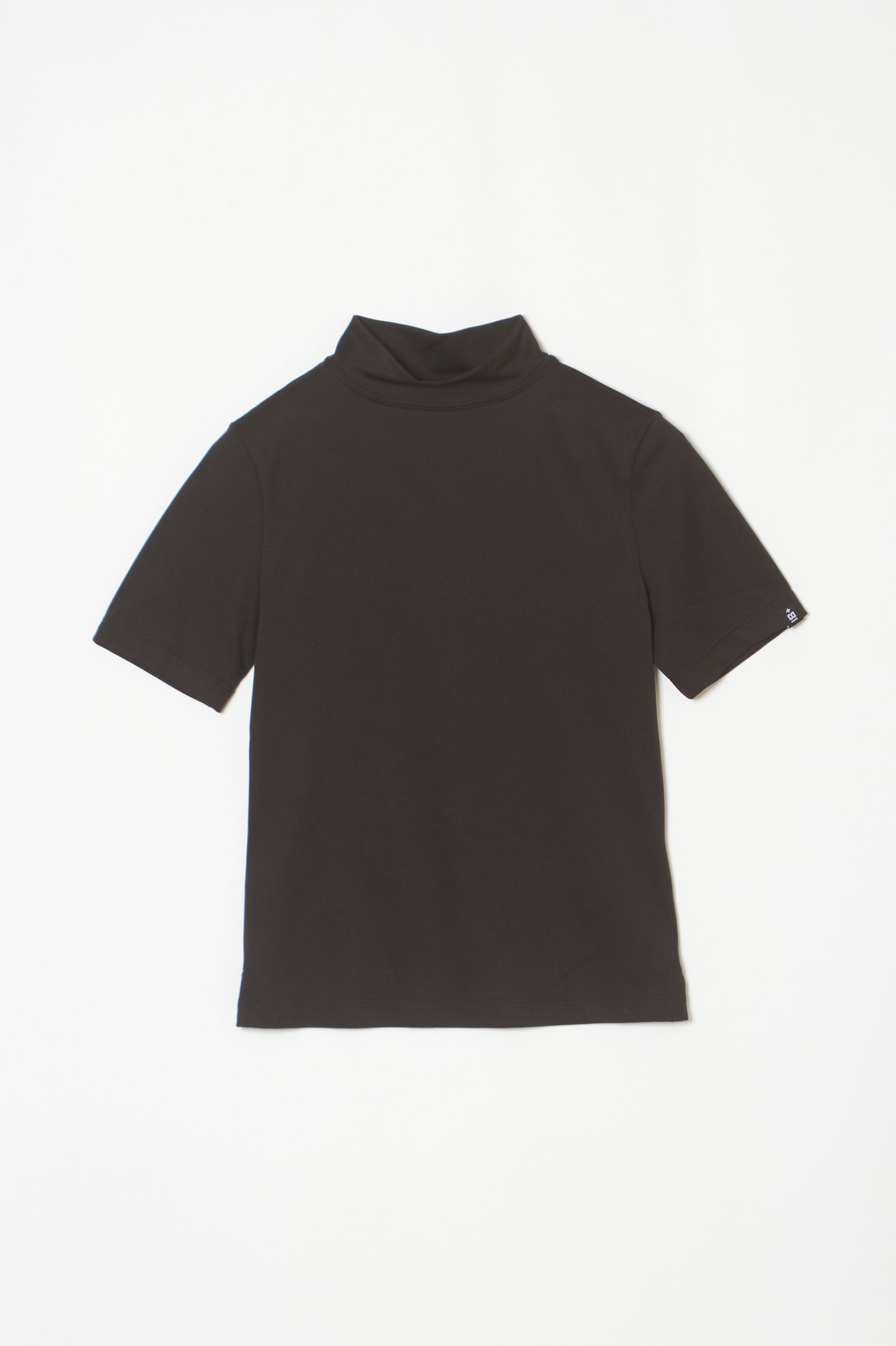 Mock Neck Cool Dry T-Shirt (Dark Black)