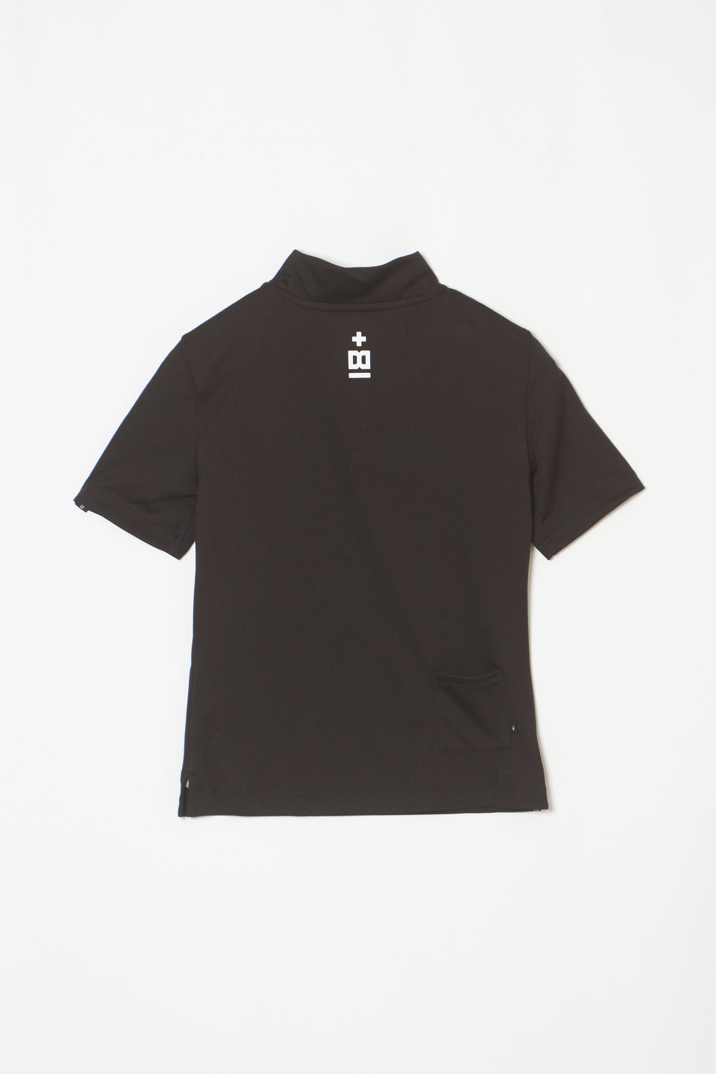 Mock Neck Cool Dry T-Shirt (Dark Black)