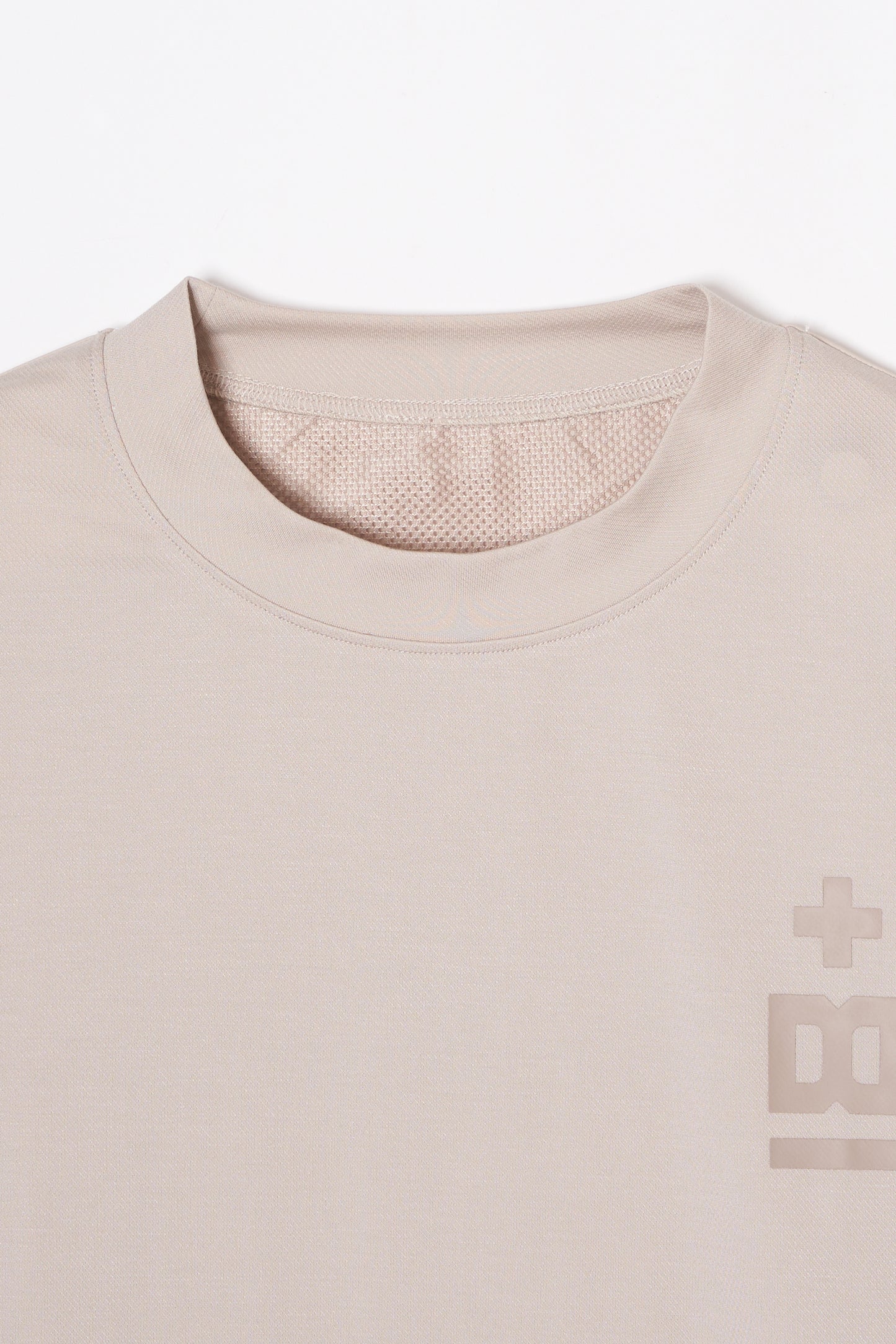 Mock Neck Dry T-shirt  (Mud Khaki)