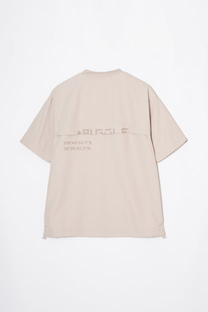 Mock Neck Dry T-shirt  (Mud Khaki)