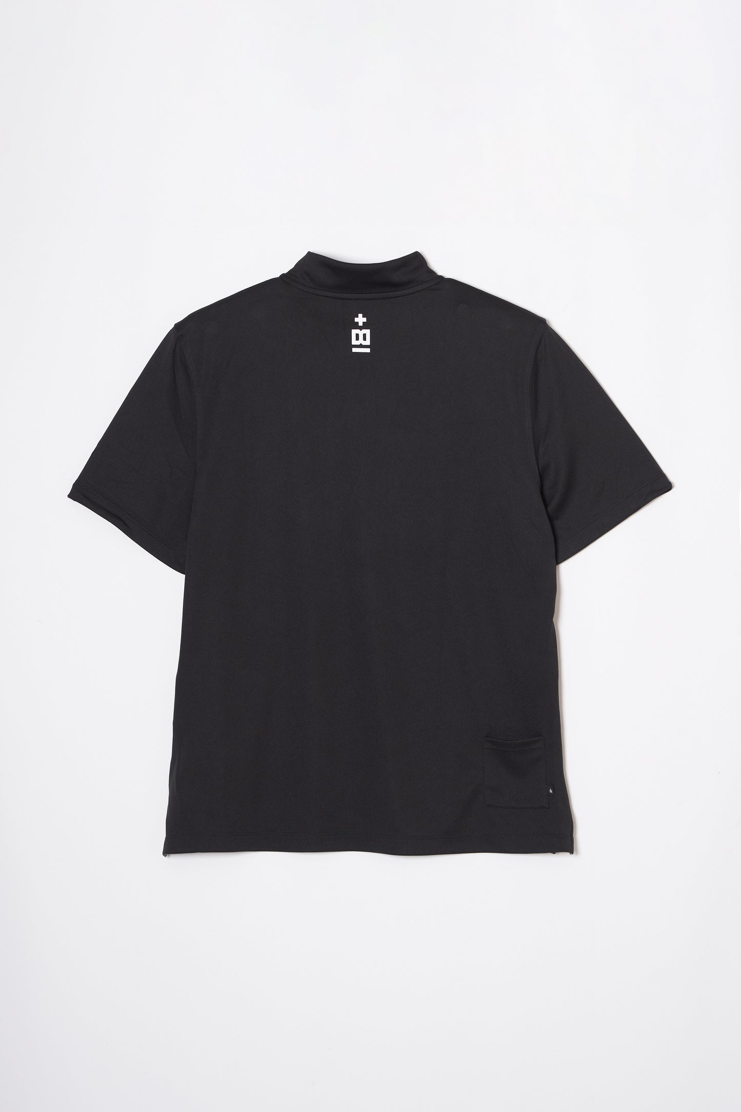 Mock Neck Cool Dry T-Shirt (Dark Black)