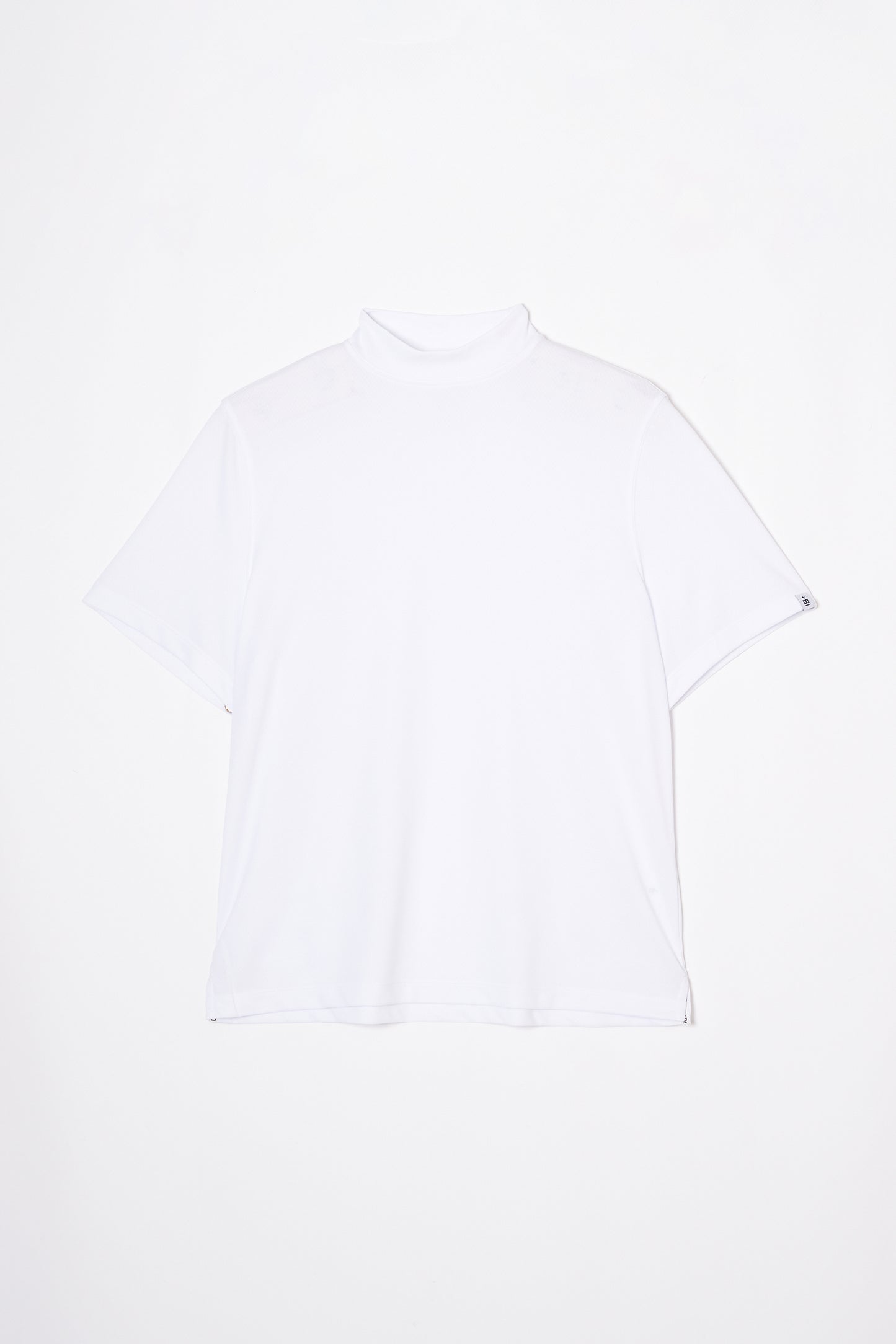 Mock Neck Cool Dry T-Shirt (Pure White)