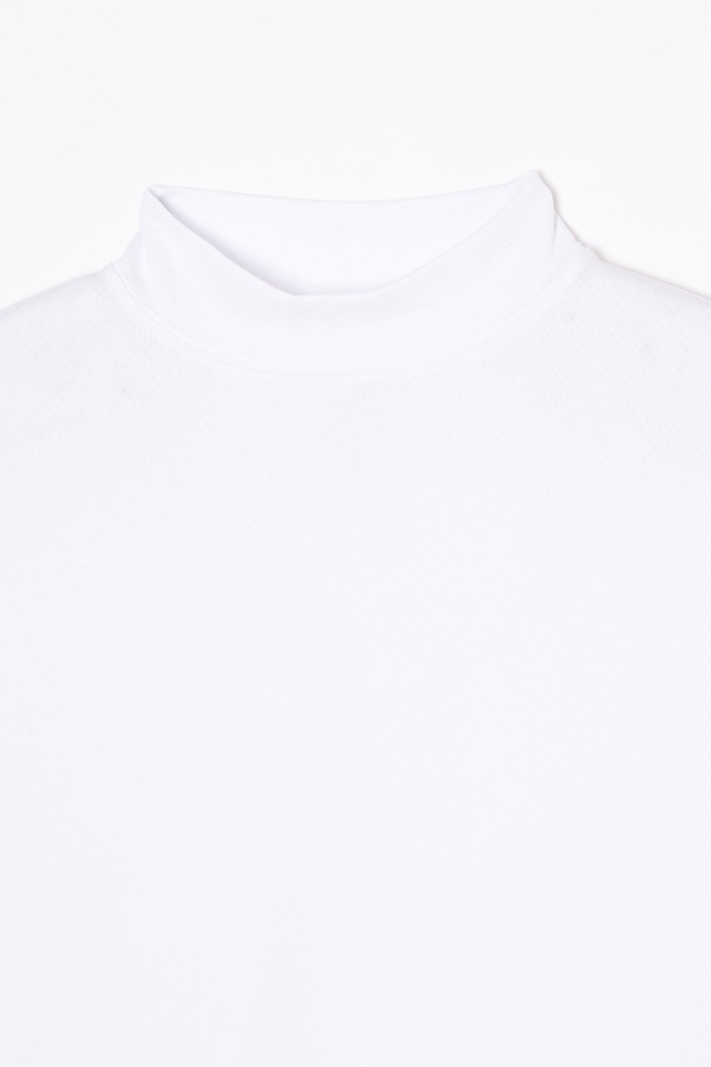 Mock Neck Cool Dry T-Shirt (Pure White)