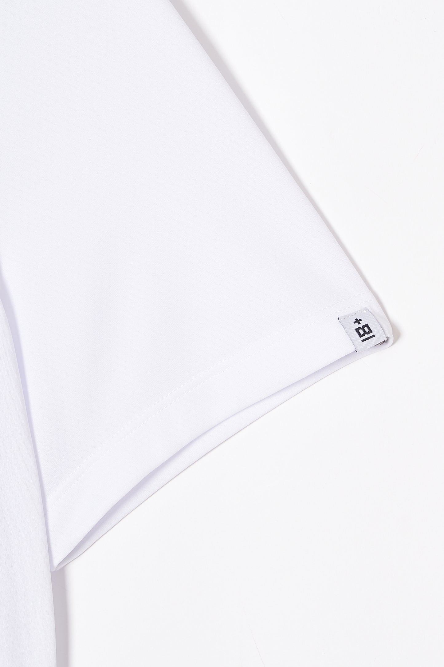 Mock Neck Cool Dry T-Shirt (Pure White)