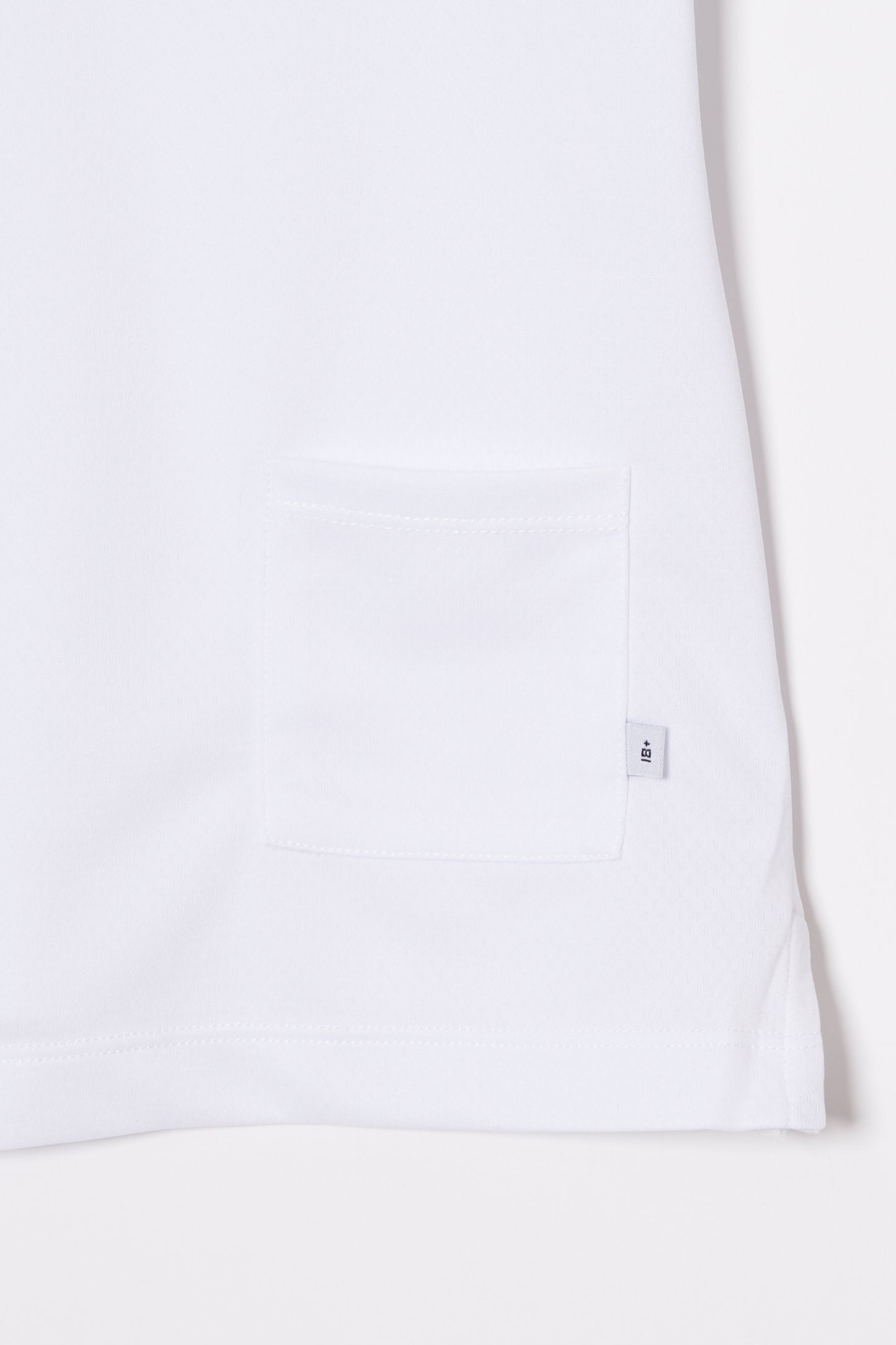 Mock Neck Cool Dry T-Shirt (Pure White)