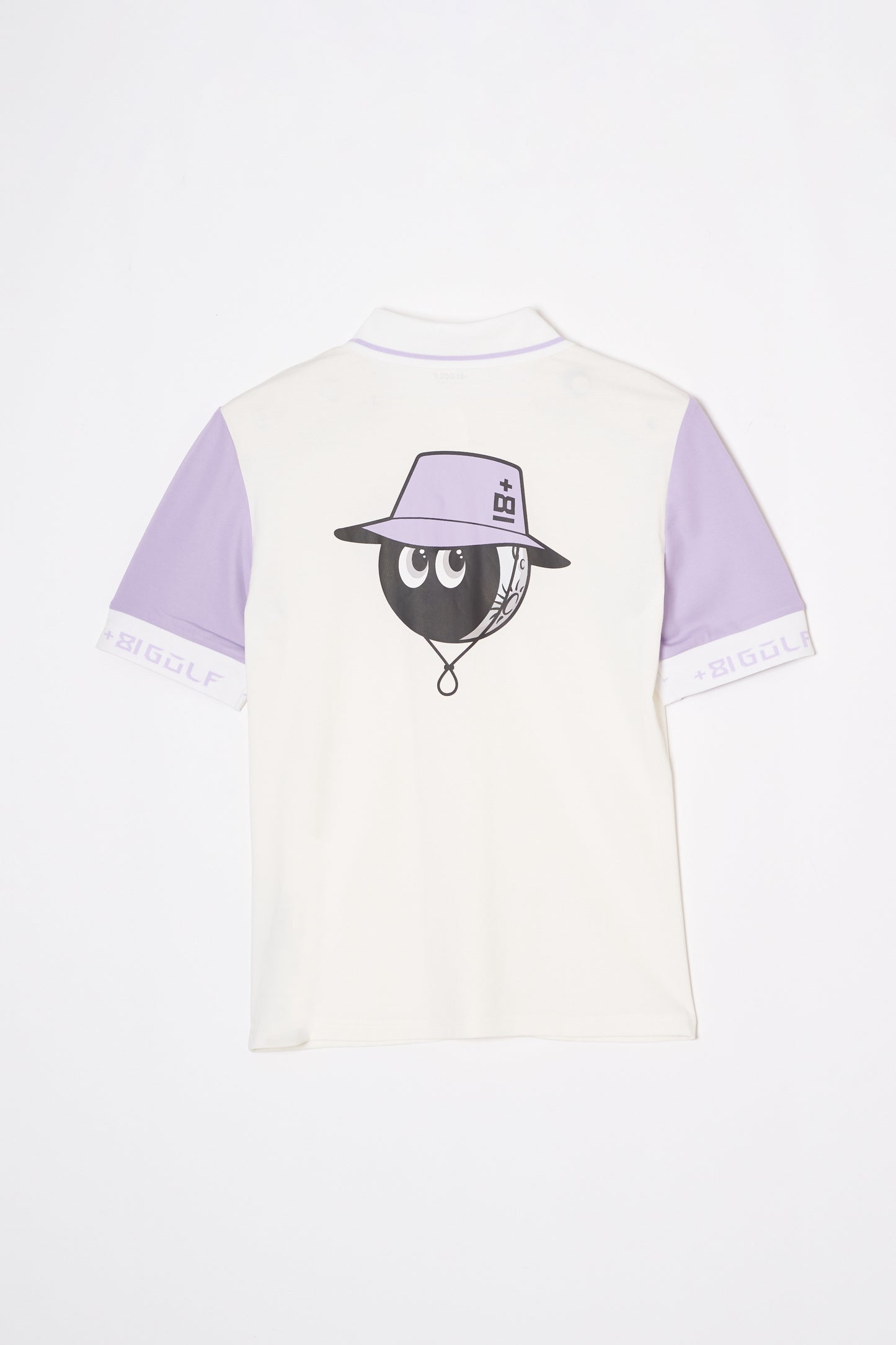 Polo-T  (Snow White+Lavender Purple)