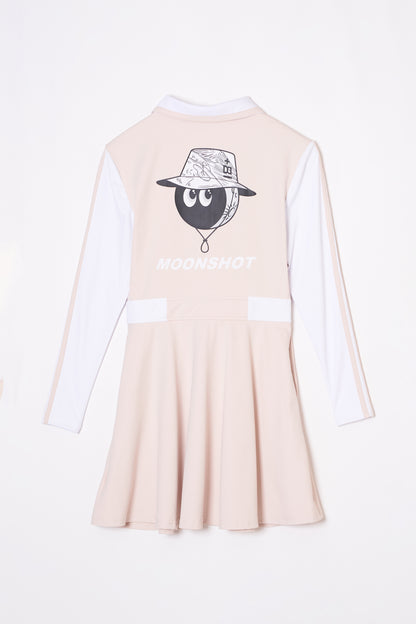 Long Sleeve A-Line Dress (Ivory)