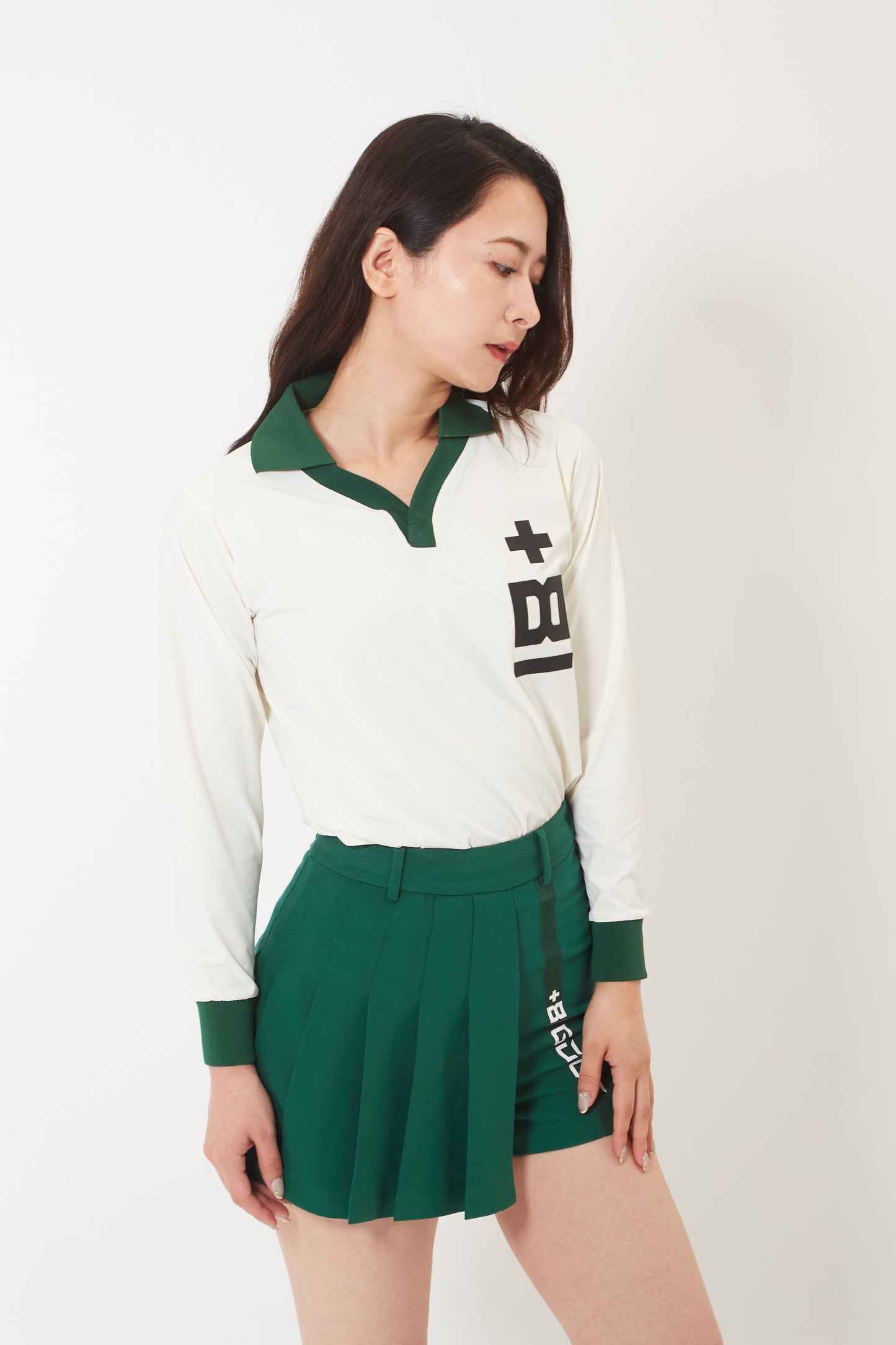 Long Sleeve-T (Polar White / Shiba Green)