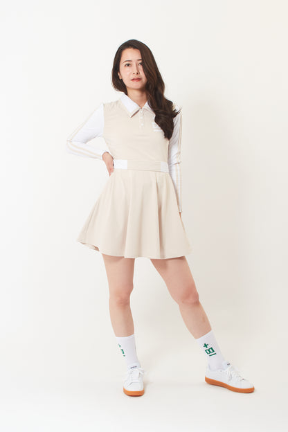 Long Sleeve A-Line Dress (Ivory)