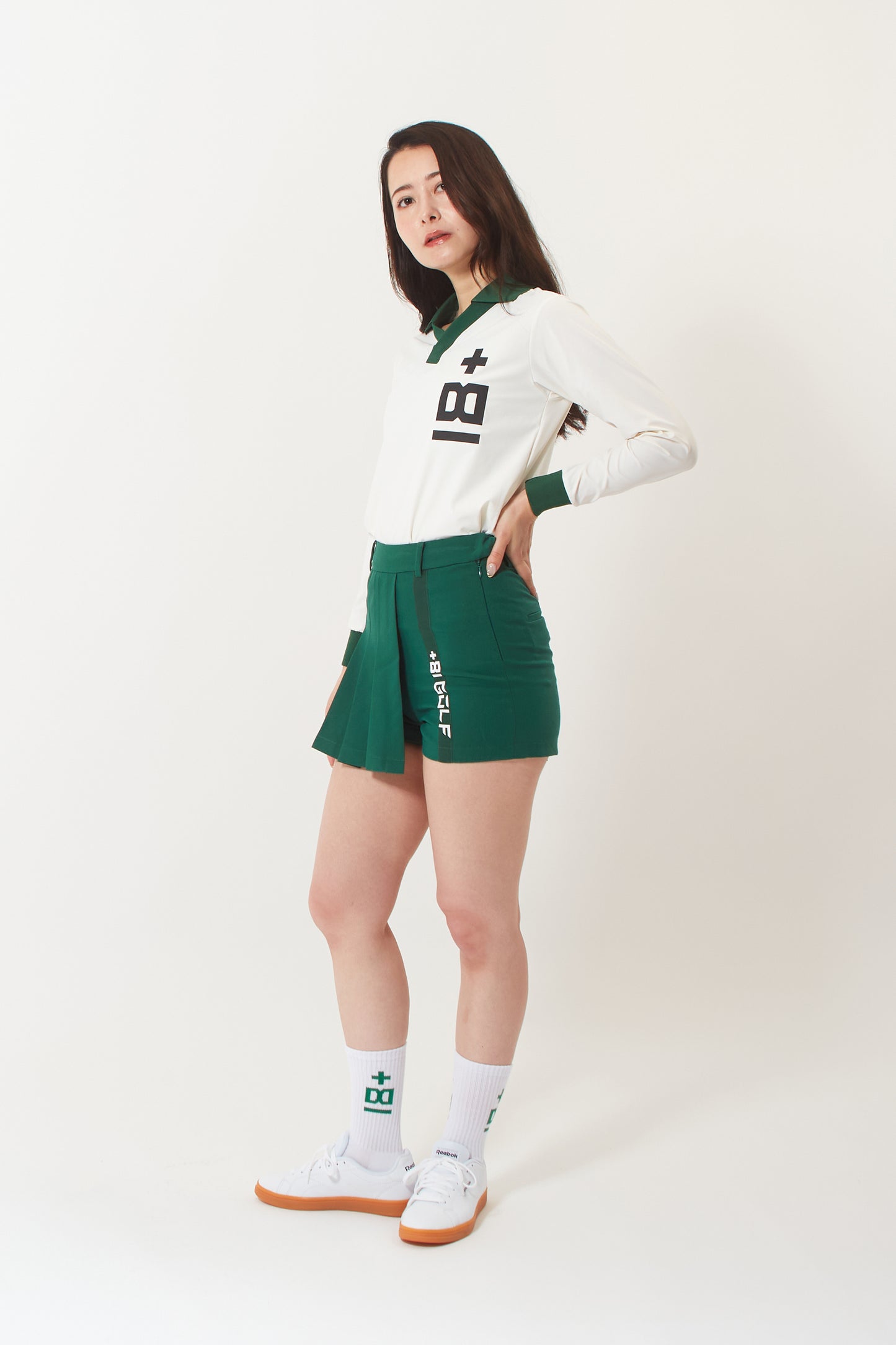 Long Sleeve-T (Polar White / Shiba Green)