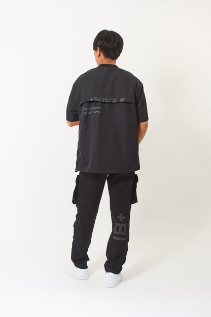 Mock Neck Dry T-shirt  (Space Black)