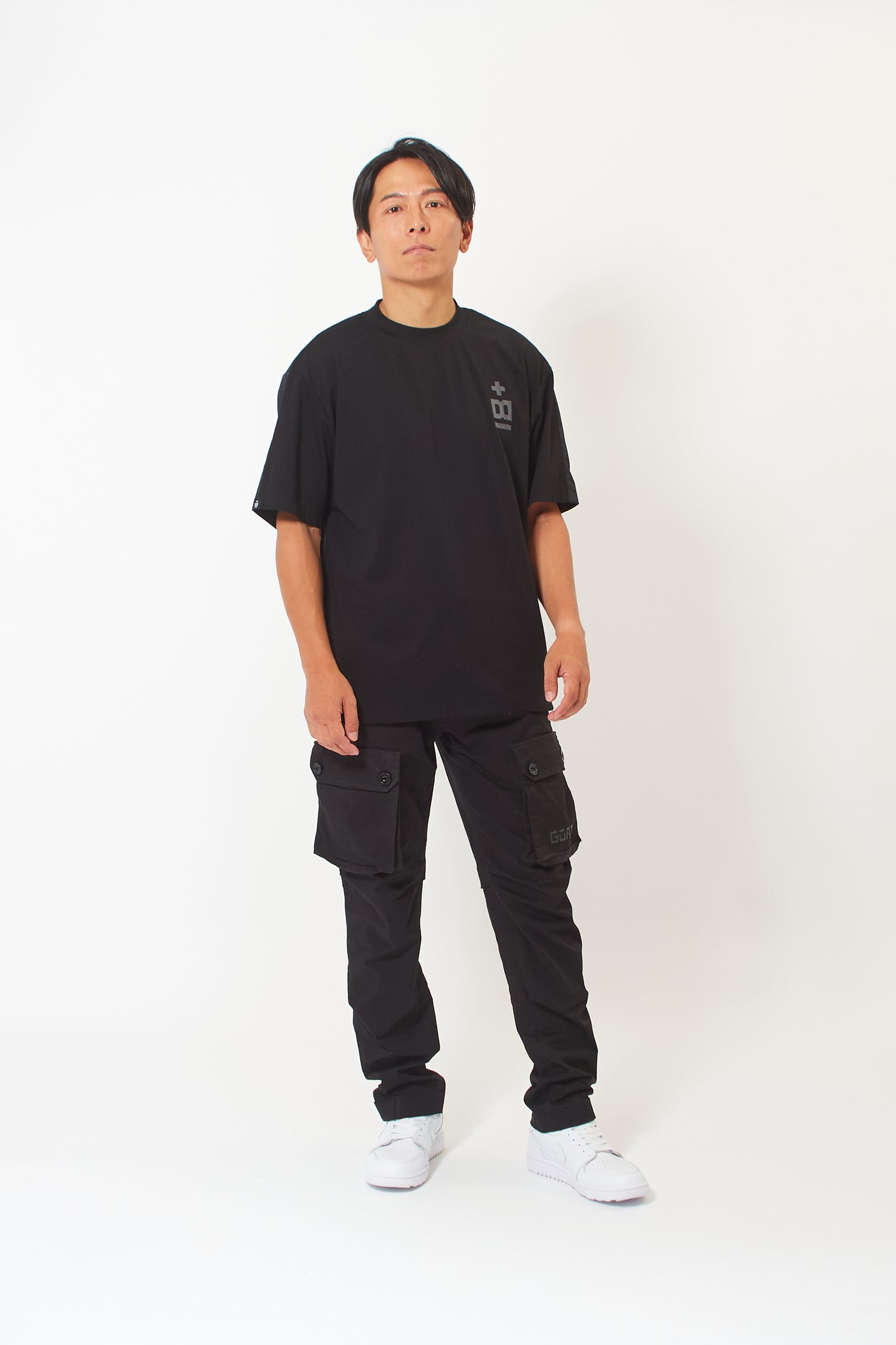 Mock Neck Dry T-shirt  (Space Black)