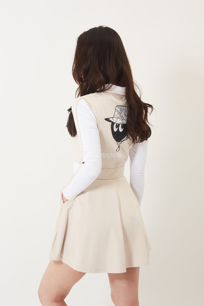 Long Sleeve A-Line Dress (Ivory)