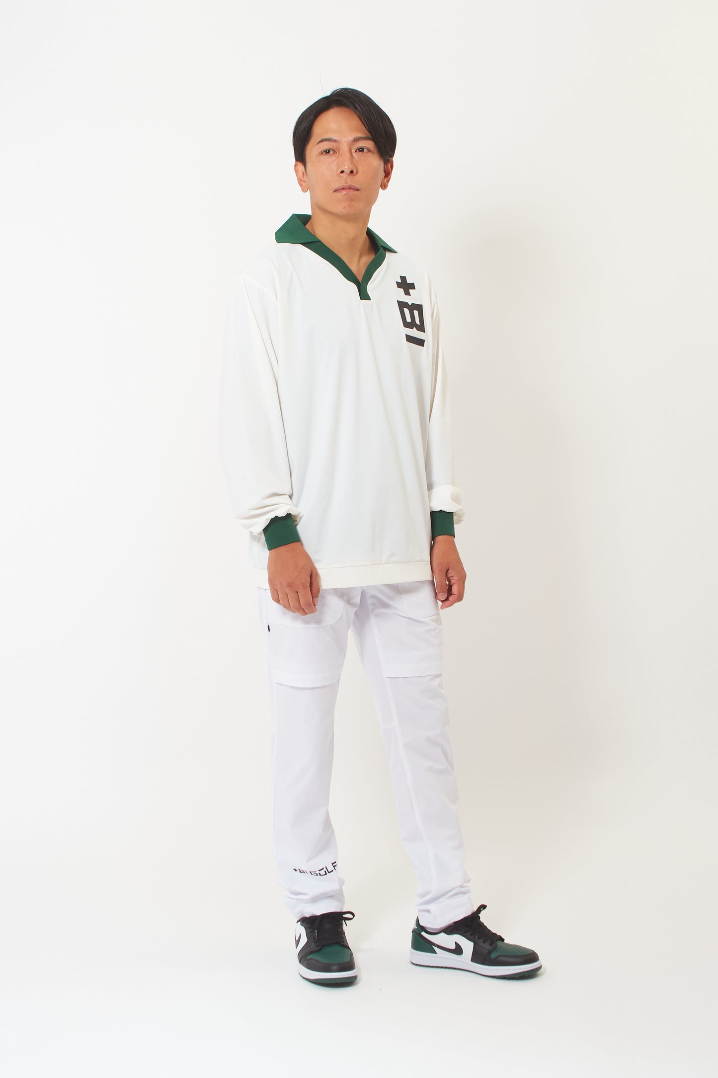 Long Sleeve-T (Polar White / Shiba Green)