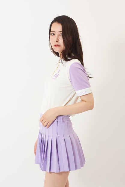 Polo-T  (Snow White+Lavender Purple)